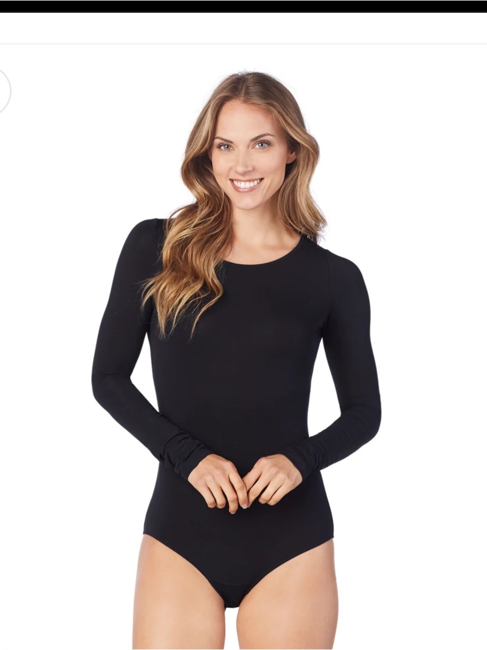 32 degrees NWT Women's Black Long-Sleeve Bodysuit SIZE LARGE